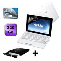 Asus EeePC 1015CX-WHI013S + Graveur DVD Externe