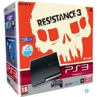 PACK PS3 320 GO NOIRE + RESISTANCE 3
