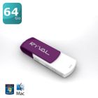 Ryval Clé USB R360 64 Go Violette