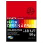 Pochette dessin papier a grain couleurs vives 240x