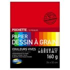 Pochette dessin papier a grain couleurs vives 240x