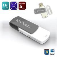 Ryval Clé USB R360 16 Go Grise