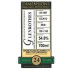 Glenrothes 1987 dimensions 24 ans