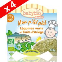 Babybio Plat Légumes Truite 4x 230gr